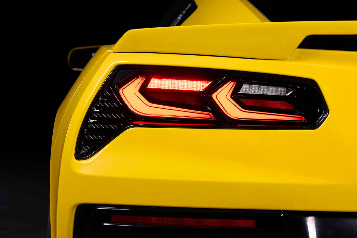 XB LED Tail Lights: Corvette C7 (14-19 / Red Lens Facelift / Set)