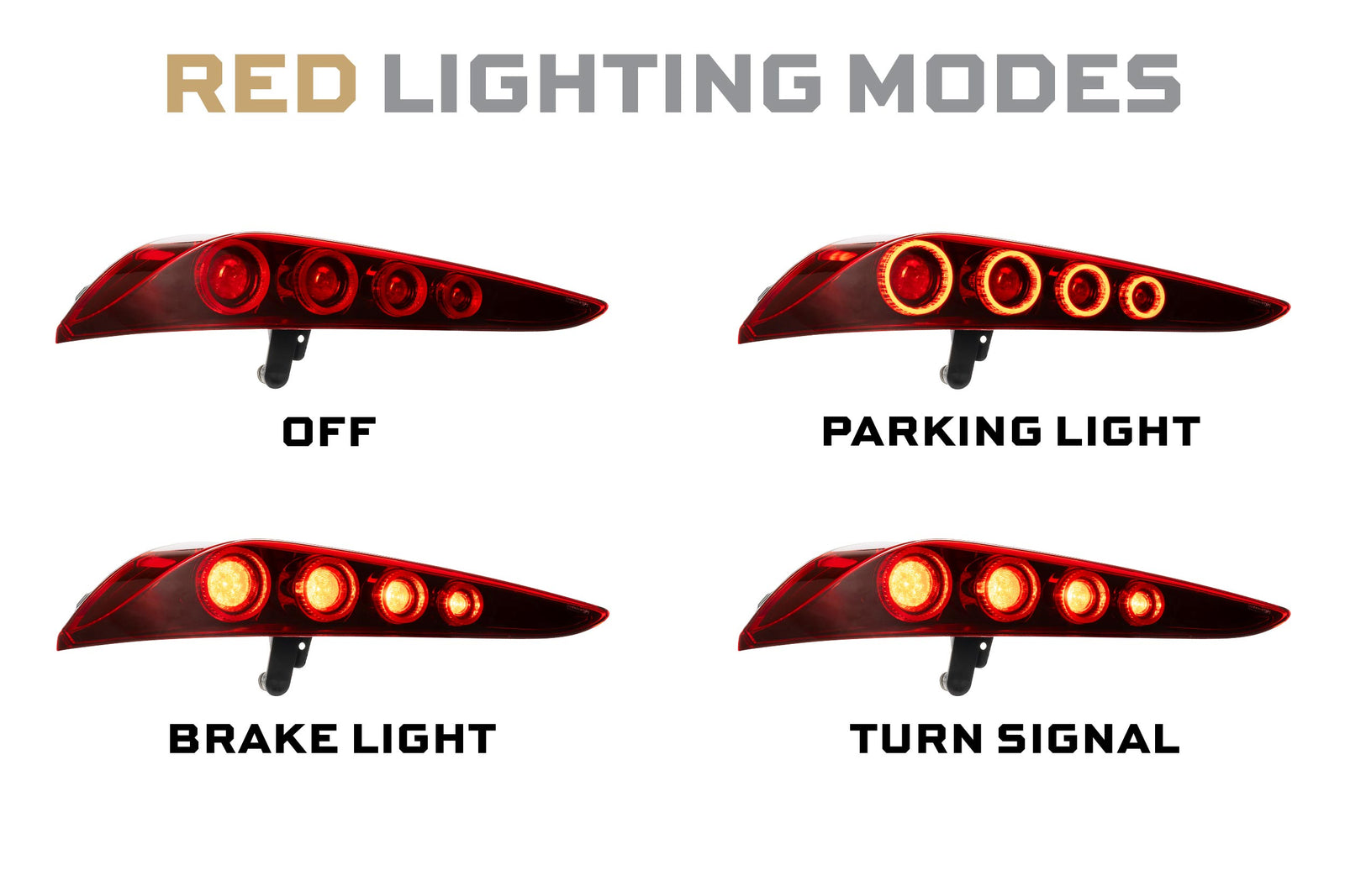 XB LED Tail Lights: Toyota Supra (20+ / Red Lens / Set)