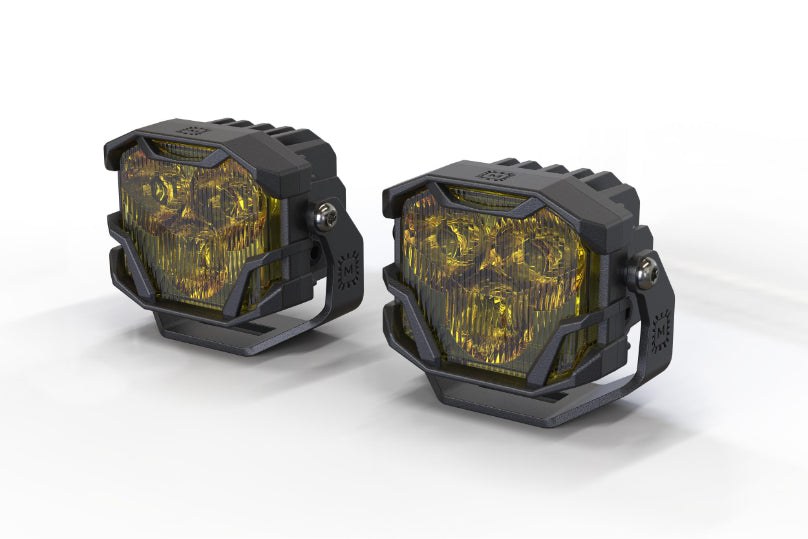 Morimoto 4Banger Ditch Light Kit: Wrangler JL (HXB Yellow Flood Beam)