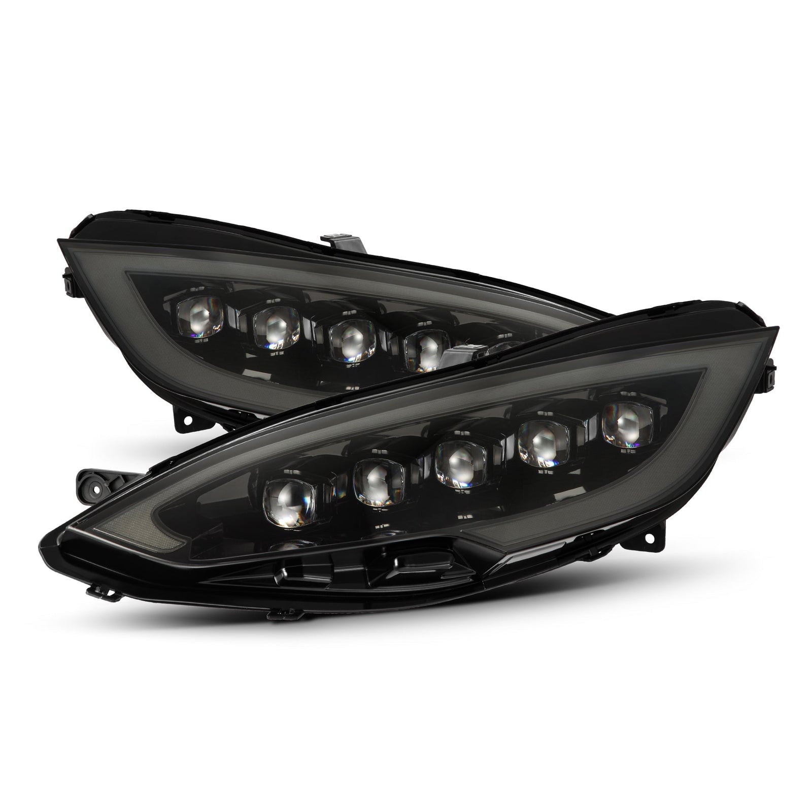 12-21 Tesla Model S NOVA-Series LED Projector Headlights Alpha-Black | AlphaRex