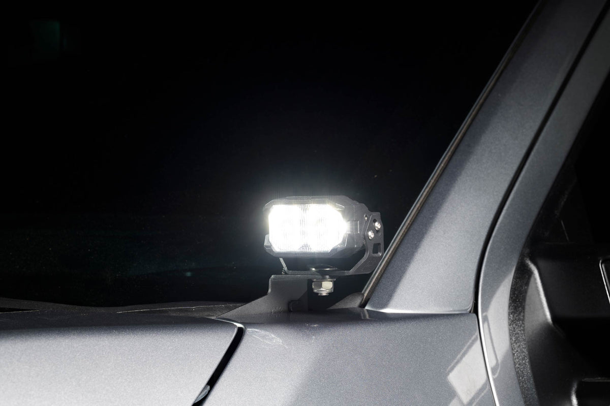 Morimoto 2Banger Ditch Light Kit: 23-27 Super Duty (NCS White Combo Beam)