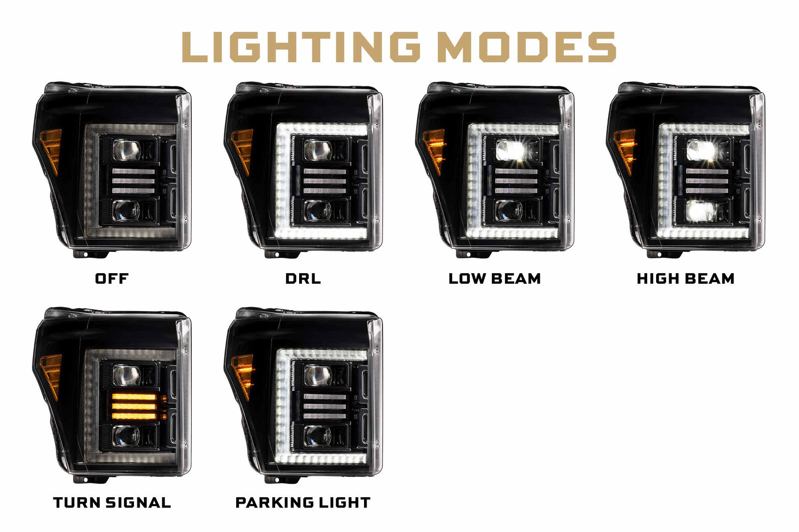 XB Hybrid LED Headlights: Ford Super Duty (11-16 / Set)
