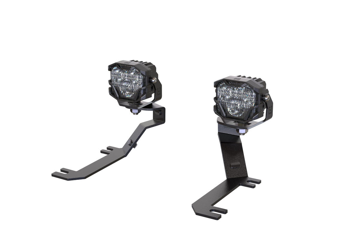 Morimoto 4Banger Ditch Light Kit: 19-24 Sierra 1500 (HXB Yellow Combo Beam)