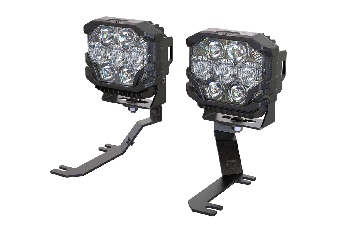 Morimoto BigBanger Ditch Light Kit: 19-24 Sierra 1500 (NCS Yellow Spot Beam)
