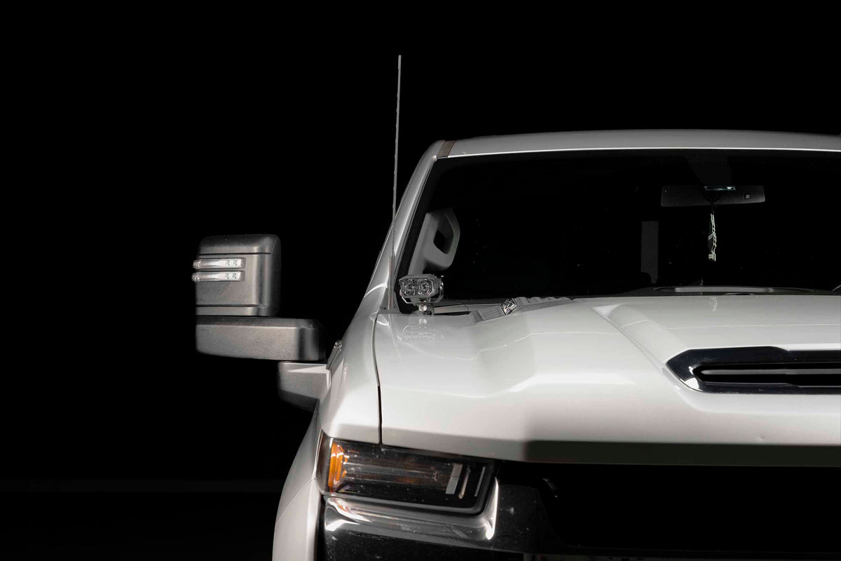 Morimoto 2Banger Ditch Light Kit: 20-24 Silverado HD (NCS Yellow SAE Wide Beam)