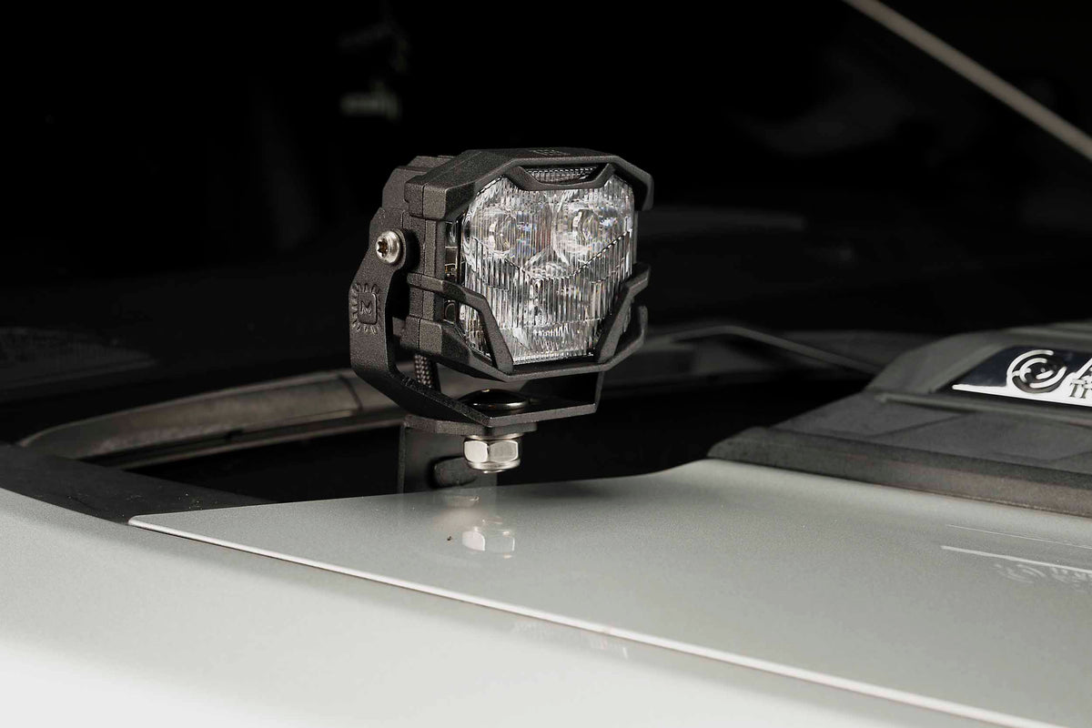 Morimoto 4Banger Ditch Light Kit: 20-24 Silverado HD (NCS White Spot Beam)