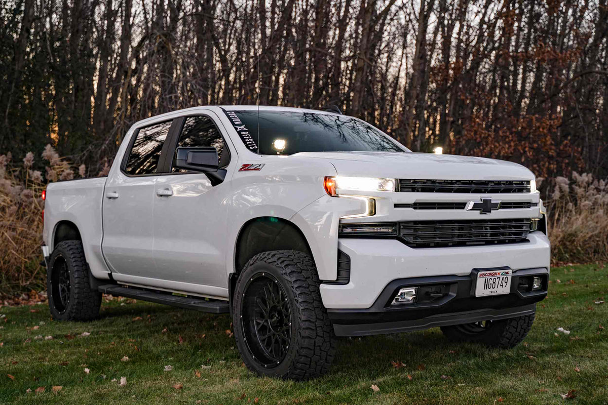 Morimoto 4Banger Ditch Light Kit: 19-24 Silverado 1500 (NCS White Flood Beam)