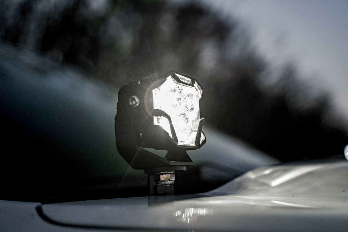 Morimoto 4Banger Ditch Light Kit: 19-24 Silverado 1500 (NCS White Spot Beam)