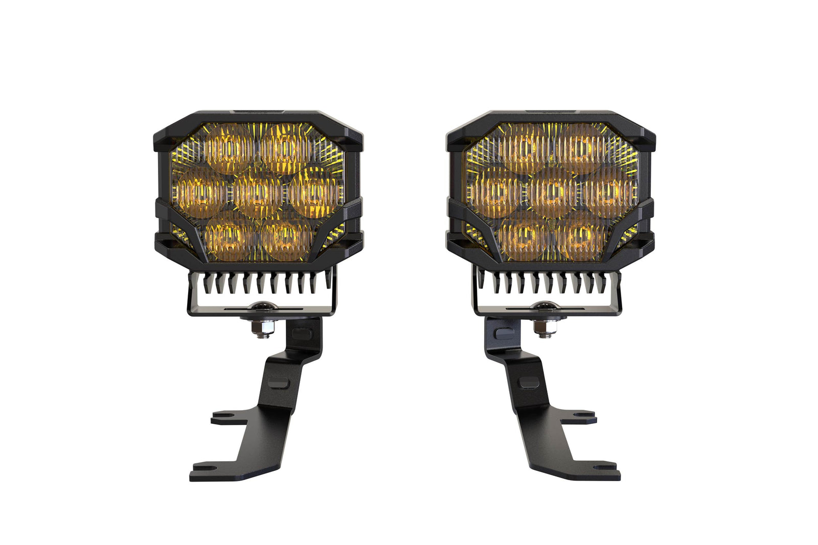 Morimoto BigBanger Ditch Light Kit: 19-24 Silverado 1500 (HXB Yellow Spot Beam)