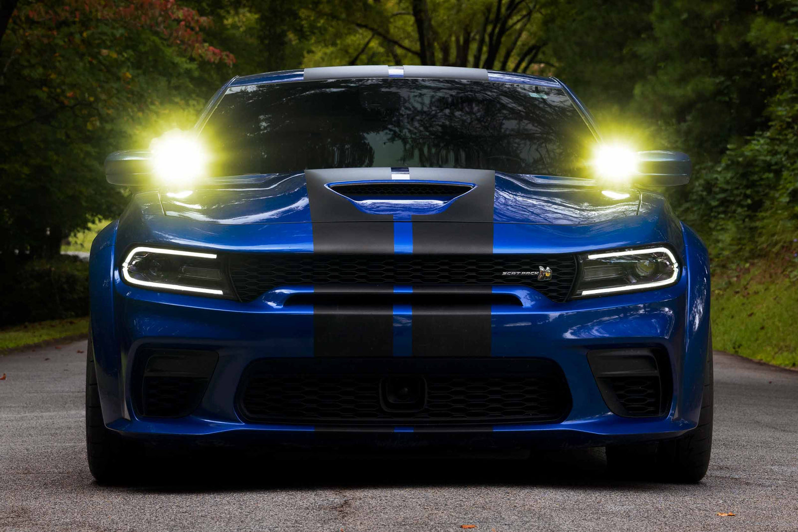 Morimoto 2Banger Ditch Light Kit: 15-23 Dodge Charger (NCS White SAE Wide Beam)