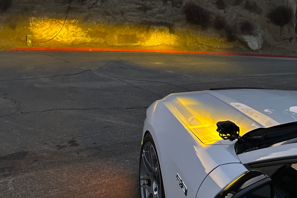 Morimoto 2Banger Ditch Light Kit: 24-26 Ford Mustang (NCS Yellow Flood Beam)