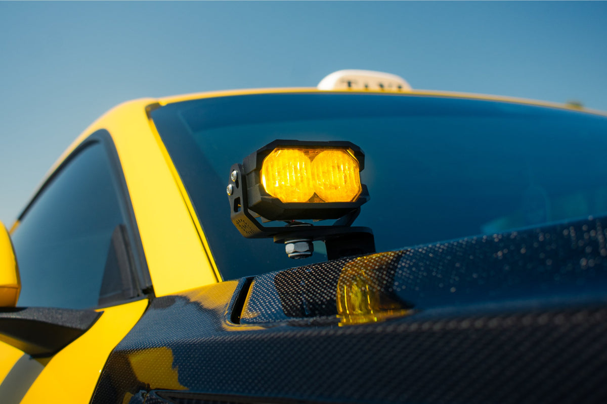 Morimoto 2Banger Ditch Light Kit: 24-26 Ford Mustang (NCS Yellow Spot Beam)