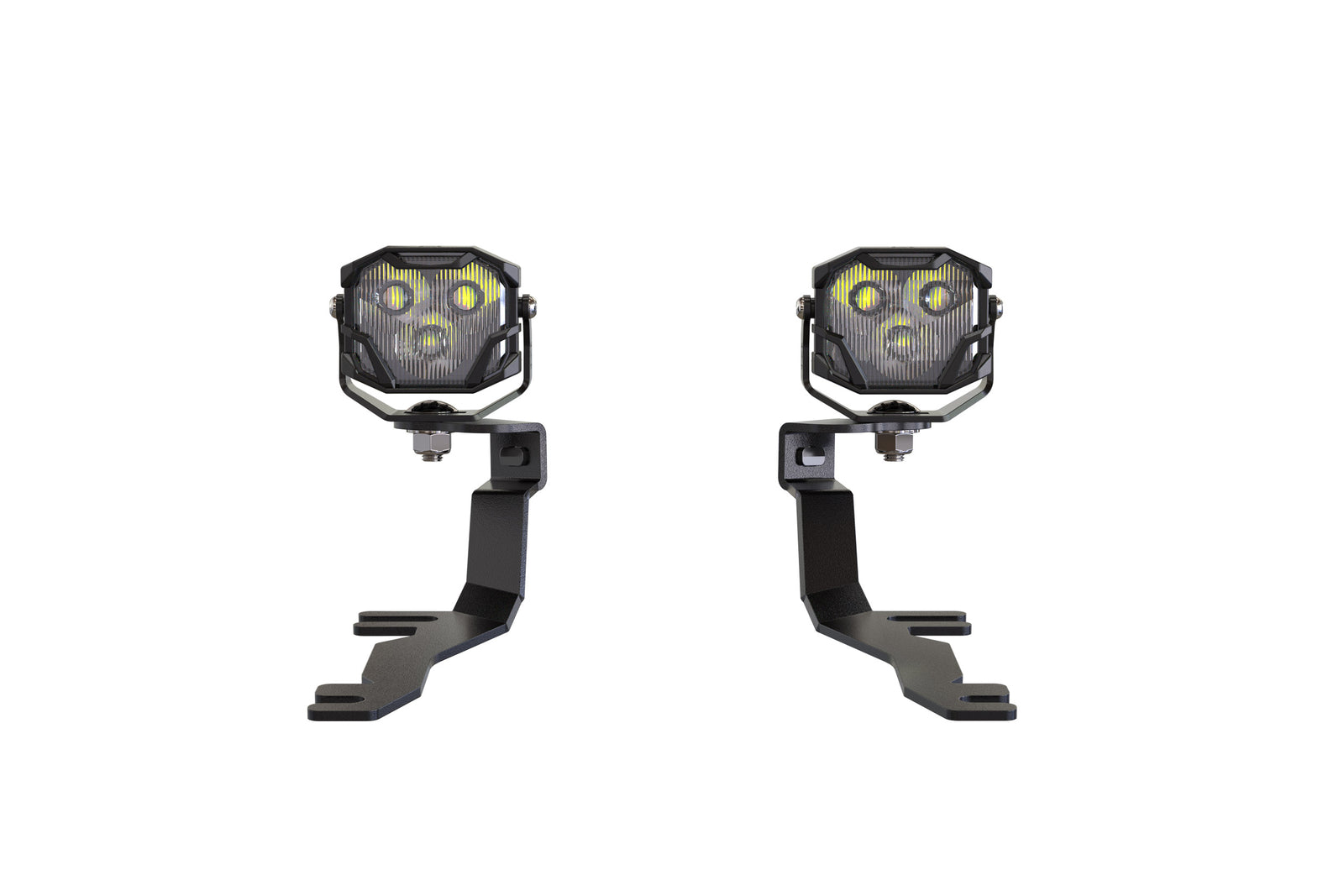 Morimoto 4Banger Ditch Light Kit: 24-26 Ford Mustang (HXB Yellow SAE Wide Beam)