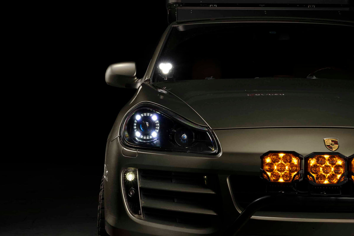 Morimoto 4Banger Ditch Light Kit: 03-10 Cayenne (NCS White Flood Beam)