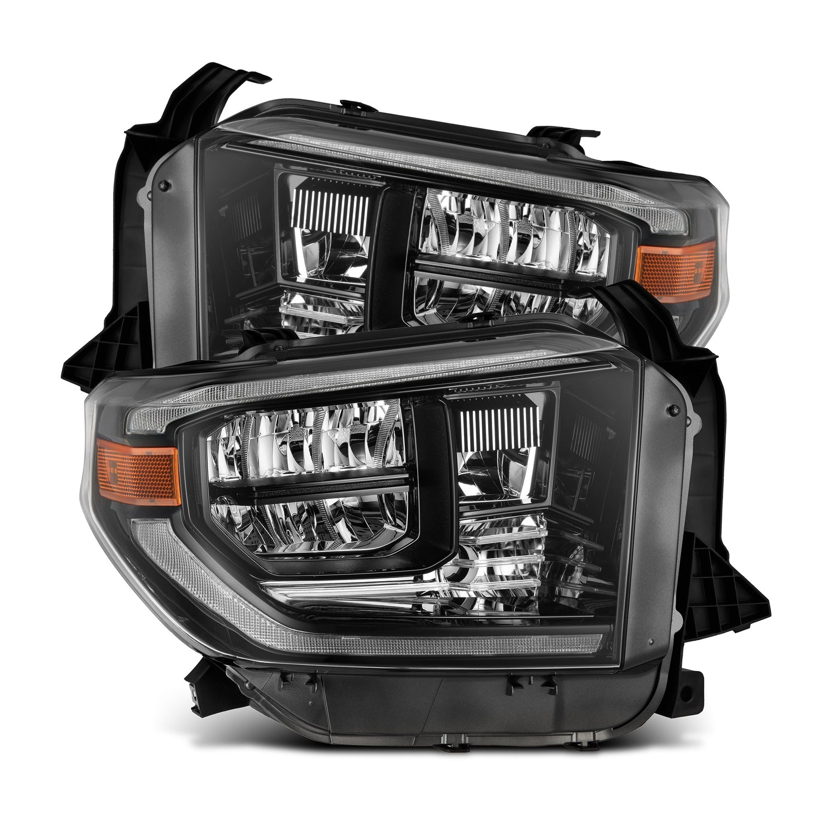 14-21 Toyota Tundra MK II LUXX-Series LED Crystal Headlights Alpha-Black | AlphaRex