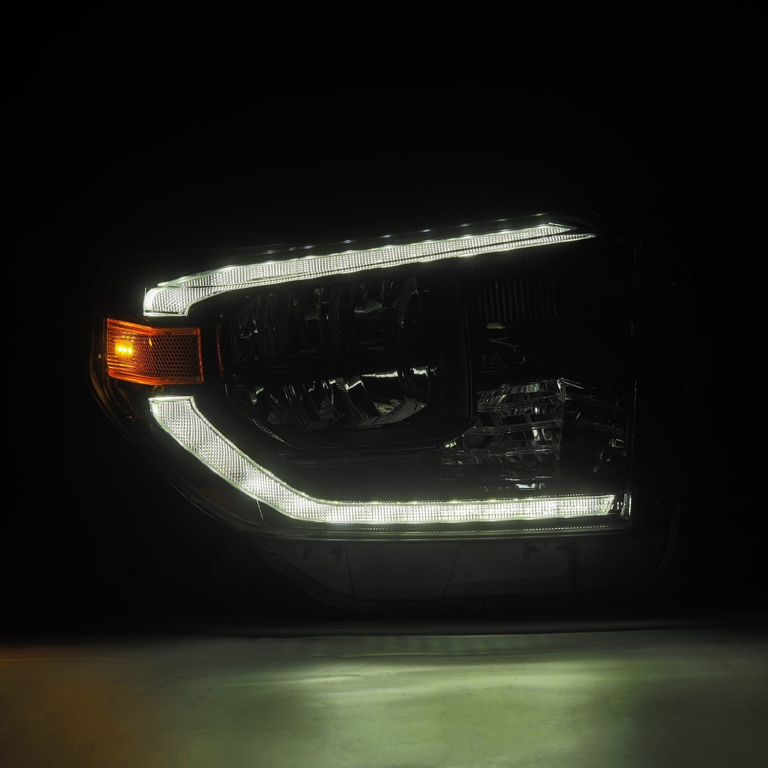 14-21 Toyota Tundra MK II LUXX-Series LED Crystal Headlights Alpha-Black | AlphaRex