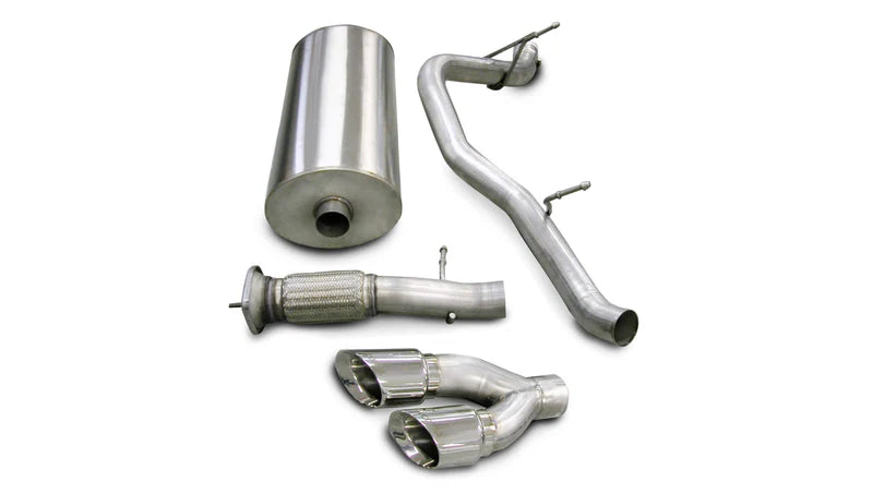 Corsa Performance - Sport / 3.0 in Cat-Back SSE 4.0 in Twin Tips | 2007-2010 Yukon Denali Escalade 6.2L