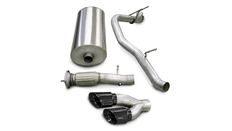 Corsa Performance - Sport / 3.0 in Cat-Back SSE 4.0 in Twin Tips | 2007-2010 Yukon Denali Escalade 6.2L