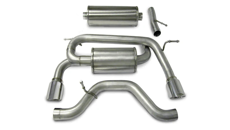 Corsa Performance - Sport / 3.0 in Cat-Back 4.0 in Single Tips | 2006-2008 Hummer H3 3.5L, 3.7L V6 I5 - Legends Auto Parts