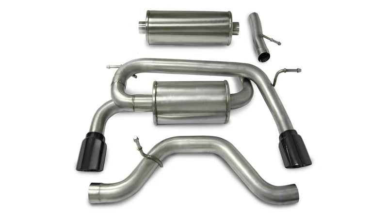 Corsa Performance - Sport / 3.0 in Cat-Back 4.0 in Single Tips | 2006-2008 Hummer H3 3.5L, 3.7L V6 I5 - Legends Auto Parts