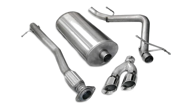 Corsa Performance - Sport / 3.0 in Cat-Back SSE 4.0 in Twin Tips | 07-08 Silverado Sierra 4.8L 5.3L 6.0L 143WB - Legends Auto Parts