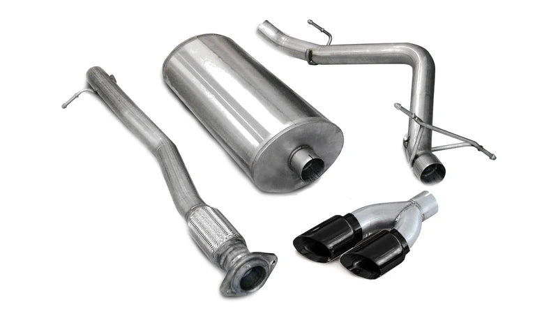 Corsa Performance - Sport / 3.0 in Cat-Back SSE 4.0 in Twin Tips | 07-08 Silverado Sierra 4.8L 5.3L 6.0L 143WB - Legends Auto Parts