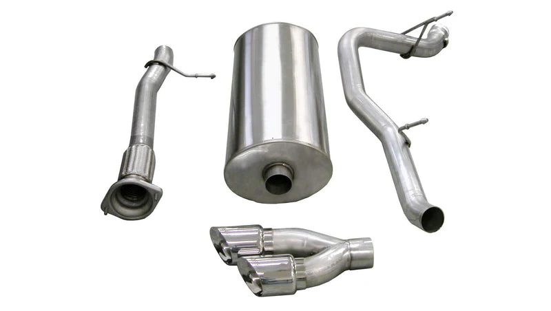 Corsa Performance - Sport / 3.0 in Cat-Back SSE 4.0 in Twin Tips | 2007-2010 Yukon XL Denali, Escalade ESV EXT 6.2L