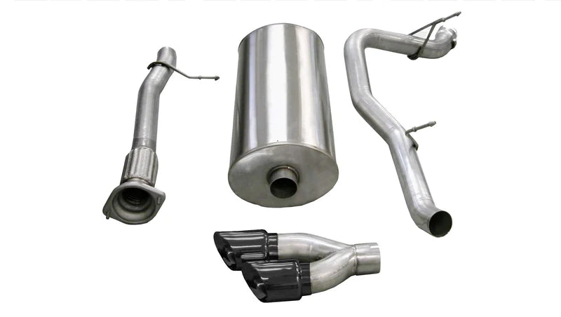 Corsa Performance - Sport / 3.0 in Cat-Back SSE 4.0 in Twin Tips | 2007-2010 Yukon XL Denali, Escalade ESV EXT 6.2L