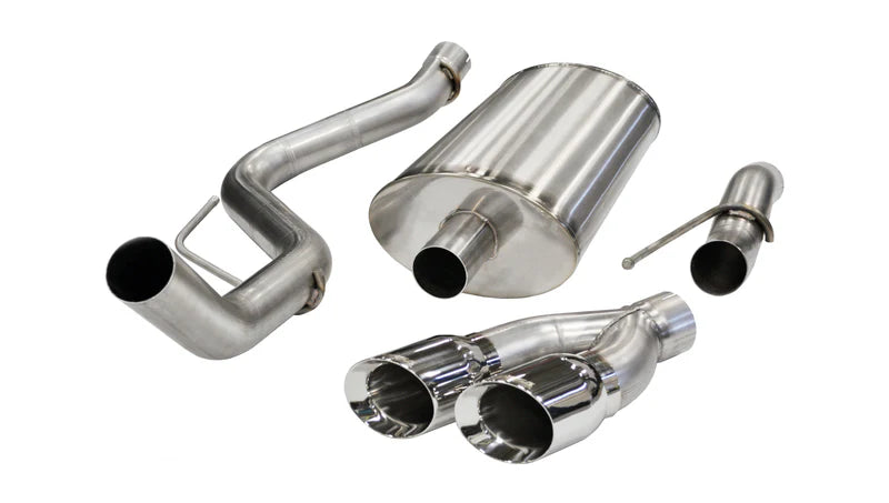 Corsa Performance - Sport / 3.0 in Cat-Back 4.0 in Twin Tips | 2011-2014 Ford F-150, Raptor 6.2L