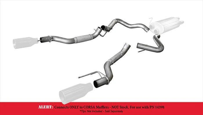 Corsa Performance - Muffler to Cat-Back / 3.0 in Axle Pipes | 2017-2020 Ford F-150 EcoBoost Raptor 3.5T - Legends Auto Parts