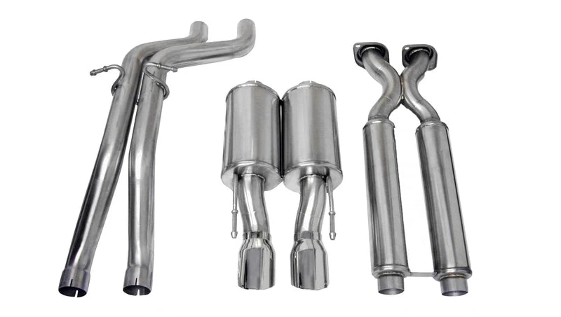 Corsa Performance - Sport / 2.5 in Cat-Back 4.0 in Single Tips | 2006-2010 Grand Cherokee SRT-8 6.1L - Legends Auto Parts