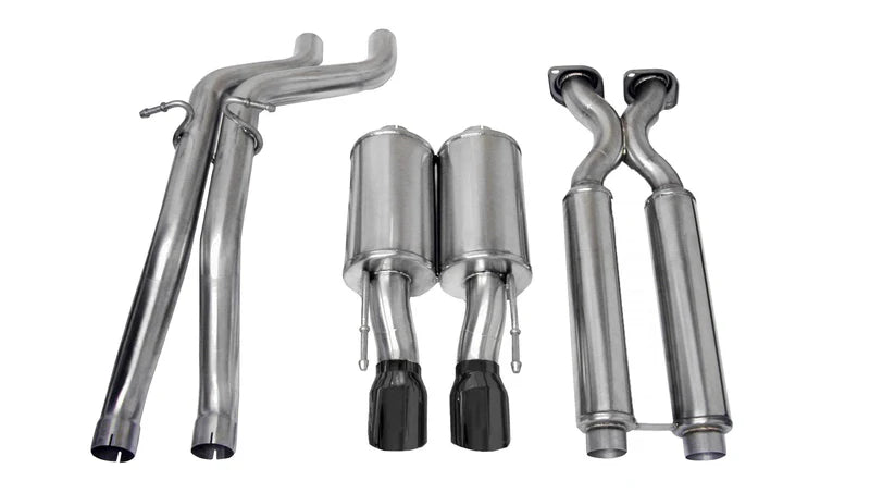 Corsa Performance - Sport / 2.5 in Cat-Back 4.0 in Single Tips | 2006-2010 Grand Cherokee SRT-8 6.1L - Legends Auto Parts