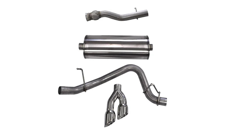 Corsa Performance - Sport / 3.0 in Cat-Back SSE 4.0 in Twin Tips | 2015-2020 Suburban, Yukon XL Denali, Escalade ESV 6.2L