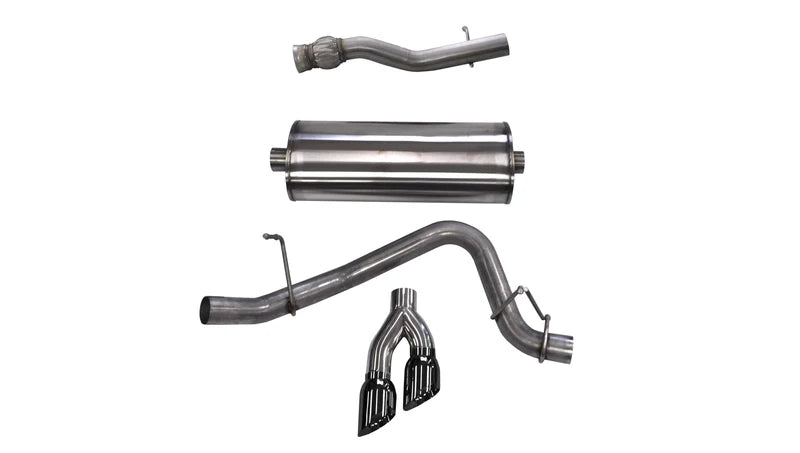 Corsa Performance - Sport / 3.0 in Cat-Back SSE 4.0 in Twin Tips | 2015-2020 Suburban, Yukon XL Denali, Escalade ESV 6.2L