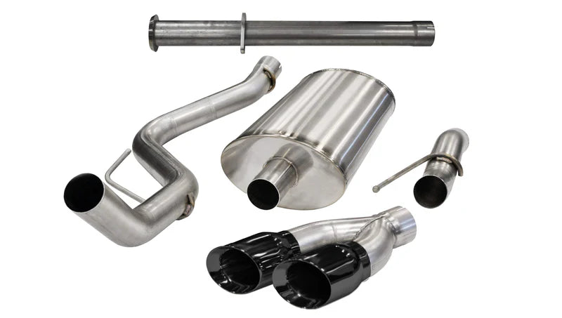 Corsa Performance - Xtreme / 3.0 in Cat-Back 4.0 in Twin Tips | 2011-2014 Ford F-150, Raptor 6.2L 133 WB
