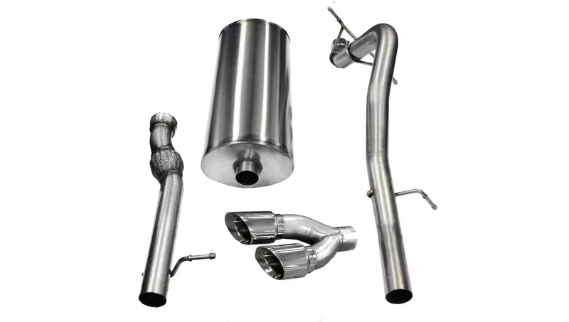 Corsa Performance - Sport / 3.0 in Cat-Back SSE 4.0 in Twin Tips | 2011-2014 Yukon XL Denali, Escalade ESV EXT 6.2L