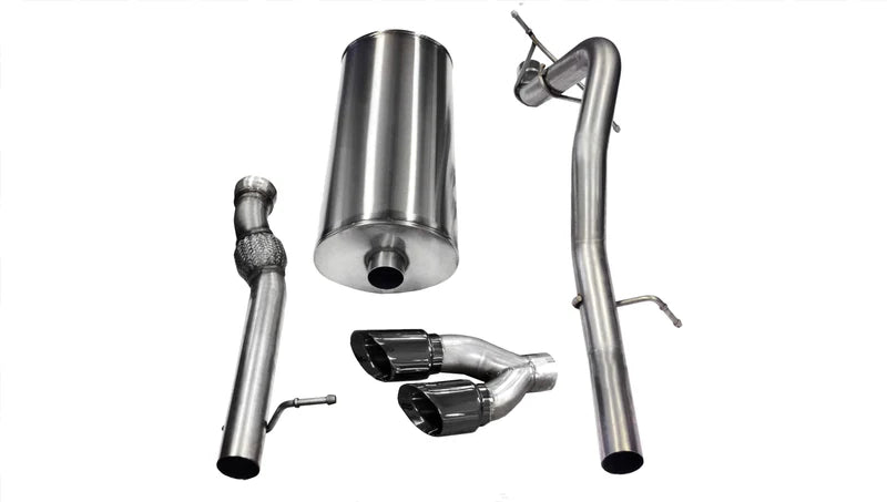Corsa Performance - Sport / 3.0 in Cat-Back SSE 4.0 in Twin Tips | 2011-2014 Yukon XL Denali, Escalade ESV EXT 6.2L