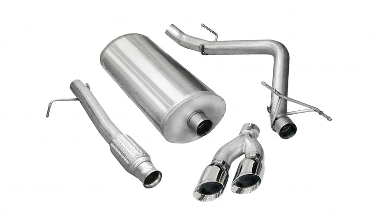 Corsa Performance - Sport / 3.0 in Cat-Back SSE 4.0 in Twin Tips | 09-13 Silverado Sierra 4.8L 5.3L 133WB - Legends Auto Parts