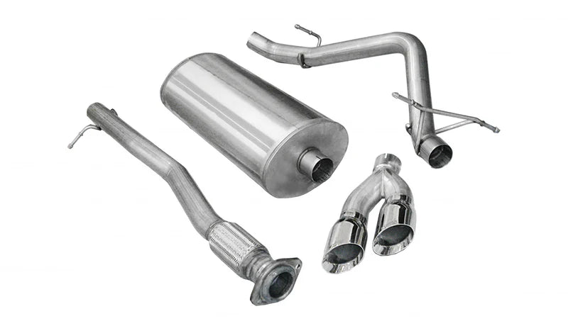 Corsa Performance - Sport / 3.0 in Cat-Back SSE 4.0 in Twin Tips | 2009 Silverado Sierra 4.8L 5.3L 6.0L 143WB - Legends Auto Parts