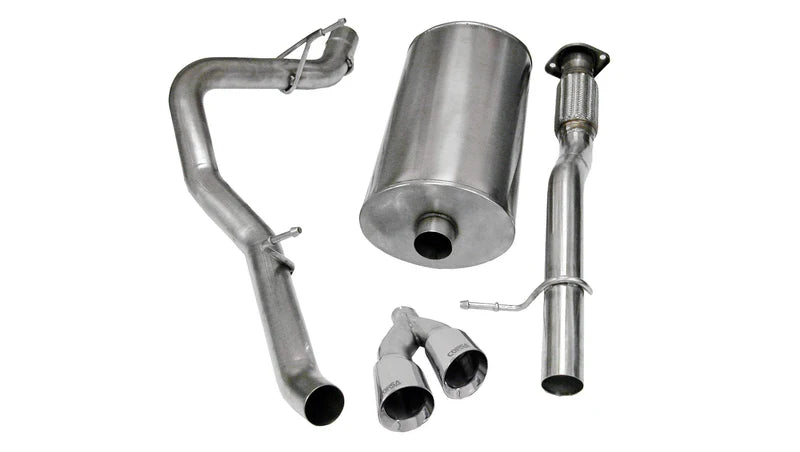 Corsa Performance - Sport / 3.0 in Cat-Back 4.0 Twin Tips | 2009-2014 Avalanche Suburban Yukon XL 5.3L 6.0L - Legends Auto Parts