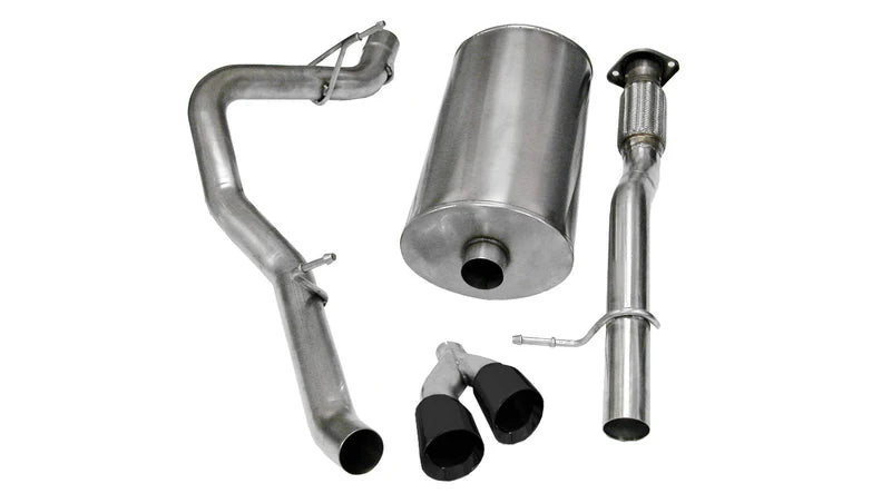 Corsa Performance - Sport / 3.0 in Cat-Back 4.0 Twin Tips | 2009-2014 Avalanche Suburban Yukon XL 5.3L 6.0L - Legends Auto Parts