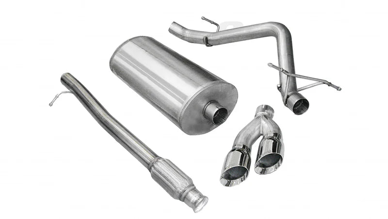 Corsa Performance - Sport / 3.0 in Cat-Back SSE 4.0 in Twin Tips | 10-13 Silverado Sierra 4.8L 5.3L 6.0L 143WB - Legends Auto Parts