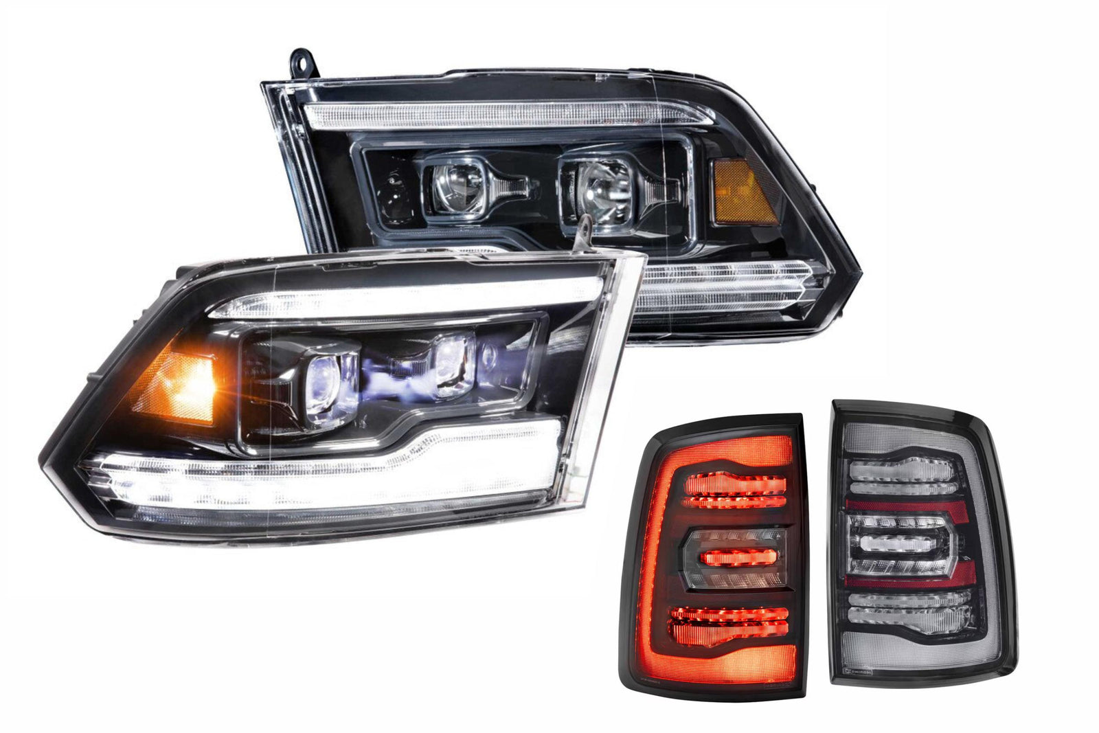 2015 Dodge Ram White DRL Heads and Smoked Tails
