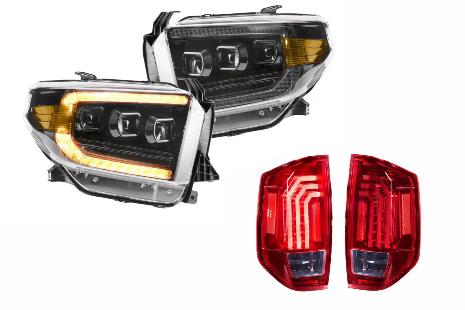 14-21 Tundra Amber DRL Heads and Red Tails