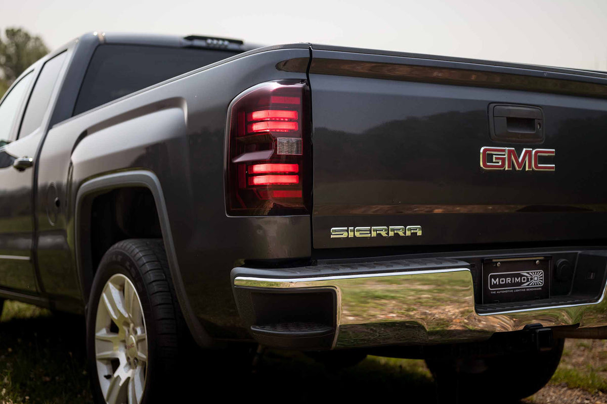 14-18 Sierra 1500 Heads and Red Tails OE LED Tails