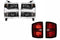 14-15 Silverado 1500 Heads Chrome Bezel and Red Tails