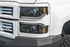 14-15 Silverado 1500 Heads Unfinished Bezel and Smoked Tails OE LED Tails