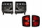 16-18 Silverado 1500 Heads Unfinished Bezel and Red Tails