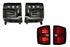 16-18 Silverado 1500 Heads Unfinished Bezel and Red Tails