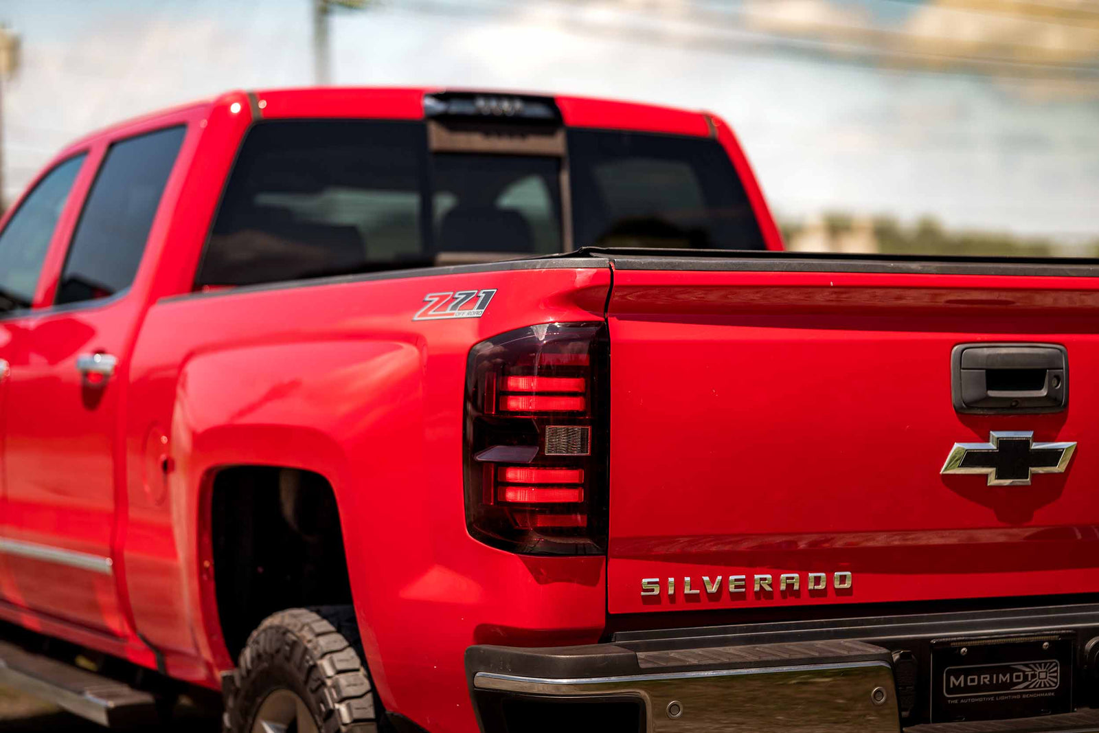 15-19 Silverado HD Heads Unfinished Bezel and Red Tails